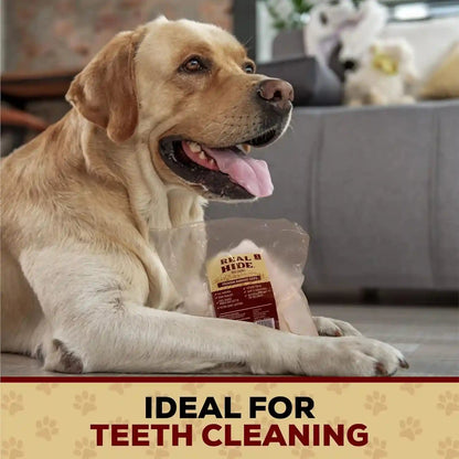 Real Hide All Natural Dog Chew Treats Rawhide Chips 1 Pound | All Natural Chew Treats, Premium Rawhide Chips, Grass Fed Free Range Beef Hide, Long Lasting, for All Dog Sizes4