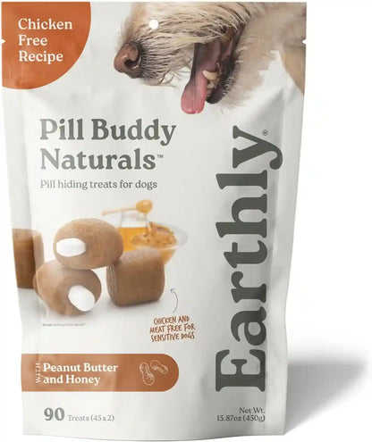 Presidio Earthly Pill Buddy Naturals - PB & Apple Recipe Pill Hiding Treats for Dogs - Make a Perfect Pill Concealing Pocket or Pouch for Any Size Medication - 30 Servings21