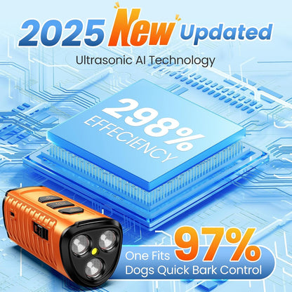 Cbersmg 3X Ultrasonic to Stop Barking Neighbors Dog, Portable anti Barking Device Dog Bark Deterrent Device 50Ft Range 5 Modes, Flashlight & Beep Safe & Effective for Small, Medium & Large Dogs | 3X Ultrasonic Dog Bark Deterrent Devices with 50Ft Range 5 Modes, Flashlight Beep Mode3