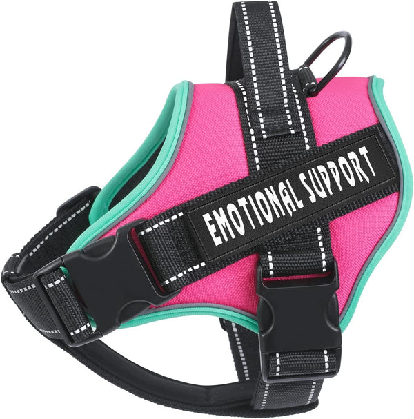 Voopet Service Dog Harness, Emotional Support Pet Vest Harness, Reflective Breathable & Adjustable No Pull ESA Harness for Small Medium Large Dogs (With 4 PCS Removeable Tags),Xx Small (Pack of 1)16