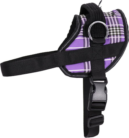 Bark Appeal Tan Plaid No-Pull Dog Harness for Extra Small to Small Sized Pets – Adjustable, Reflective Vest with 3 Leash Clips for Added Control, Easy Walks & Training – Small18