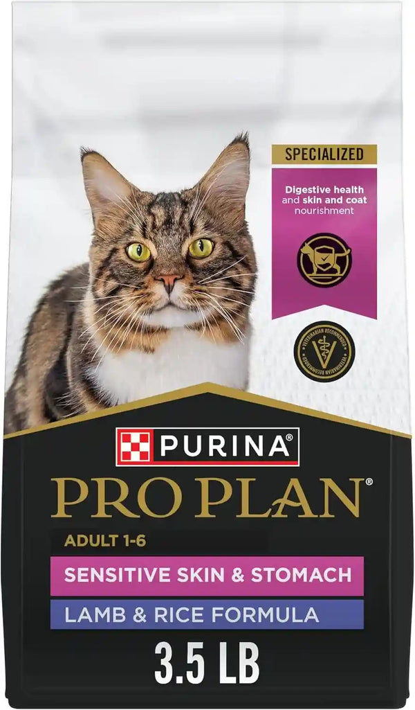 Purina Pro Plan Sensitive Skin and Stomach Cat Food, Lamb and Rice Formula - 7 Lb. Bag13
