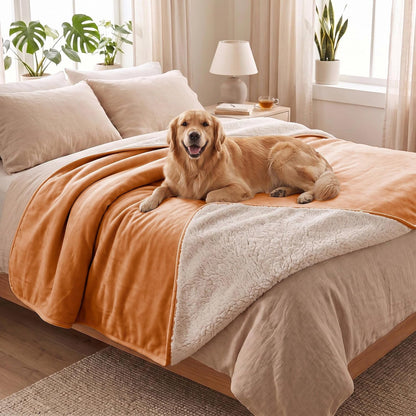 Waterproof Blanket for Dogs - Pet Throw as Furniture Protector | Cozy Sherpa & Smooth Velvet, Reversible and Machine Washable, for Couch and Bed, 60"X80", Dark Grey10