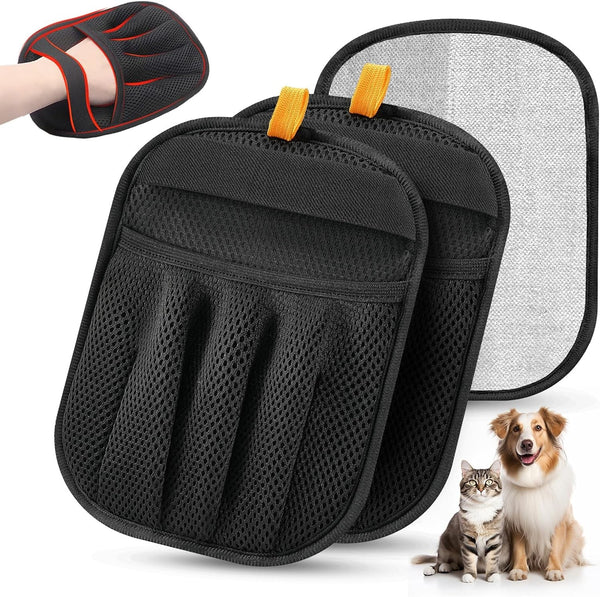 Pet Hair Removal Glove Cat & Dog, Electrostatic Reusable Hair Remover Tool | Upgraded Washable 5-Finger Pet Hair Remover Works for Laundry, Couch, Carpet & Car Seat, Removes Dog and Cat Fur Easily8