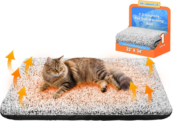 Self Warming Cat Bed, 2.0 Upgraded Thermal Mat for Indoor Cats, 15 X 19 in | Non-Electric Self Heating Cat Pad, Removable Washable Cover, Heat-Reflective Foil, Non-Slip Base for Kittens and Senior Cats9