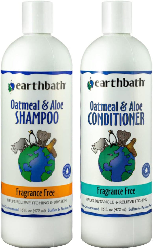Earthbath, Oatmeal & Aloe Dog Shampoo and Conditioner - Oatmeal Shampoo for Dogs, Itchy, Dry Skin Relief, Dog Wash, Made in USA, Dog Conditioner, Pet Shampoos - Vanilla & Almond, 16 Oz (1 Set)7