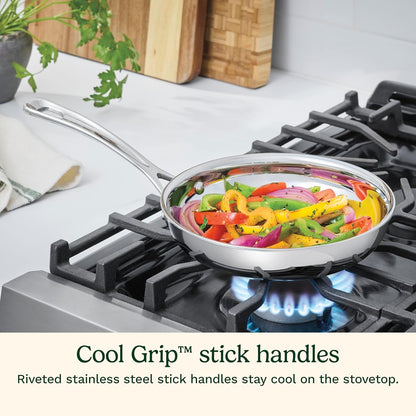 3 Piece Pureclad, Triple-Ply Stainless Steel Skillet Set, PCST22-810127