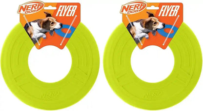 Nerf Dog Atomic Flyer Outdoor Dog Toy, 10 Inch Flying Disc Dog Fetch Toy, Rubber Dog Toy for Medium Dogs and Large Dogs, Orange15
