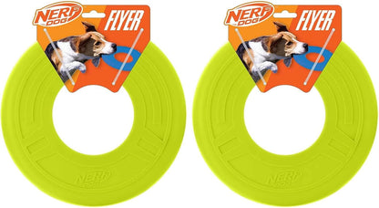 Nerf Dog Atomic Flyer Outdoor Dog Toy, 10 Inch Flying Disc Dog Fetch Toy, Rubber Dog Toy for Medium Dogs and Large Dogs, Orange15