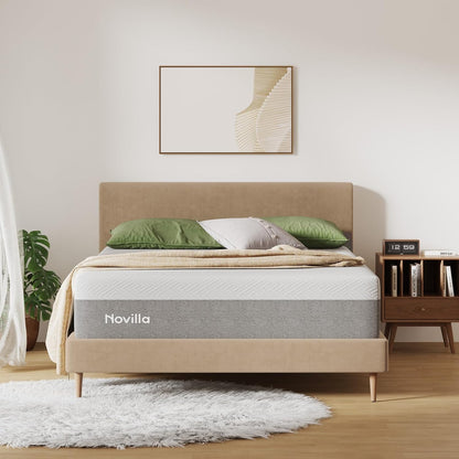 Bliss Queen Size Mattress, 12 Inch Gel Memory Foam Mattress Queen | Cool Night Sleep & Pressure Relief, Support Foam for Spine Alignment & Motion Isolation, Medium Plush Feel1