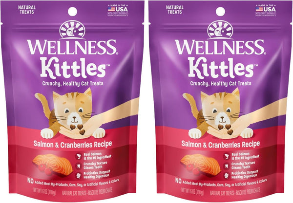 Wellness Kittles Crunchy Cat Treats, All Lifestages, Kitten to Senior, Natural, Grain Free, Chicken and Cranberry Flavor, 2 Oz Bag17