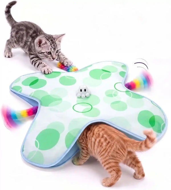 Petbusy 2026 Upgraded Hide&Seek Smart Interactive Cat Toys for Indoor Cat | Baby-Grade, Week-Long Rechargeable Battery, Touch to Wake Smart Standby & Moving Rainbow Tail for Bored Indoor Cats & Kittens8