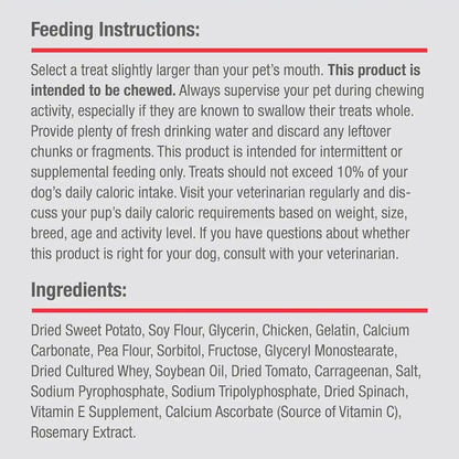 Dreambone Chicken Dinochews Dog Treats, Daily Rawhide-Free Chew, Digests Safely and Completely, with Real Protein, Chicken and Veggies, 14 Count5