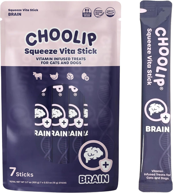 Choolip Squeeze Vita Stick Lickable Cat and Dog Treats, 7-Count Kidney Support, Tuna and Pollack with Pumpkin, Blueberry and Omega-3, Grain-Free, Vet-Formulated16