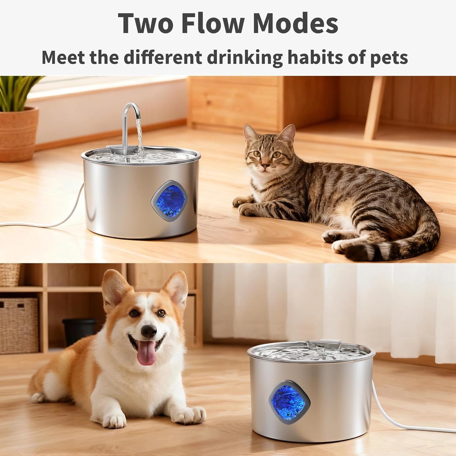cat-water-fountain-stainless-steel-108oz-3-2l-cat-fountain-for-drinking-pet-water-fountains-for-cats-indoor-cat-water-bowl-dispenser-pets-feeding-watering-supplies-water-level-window