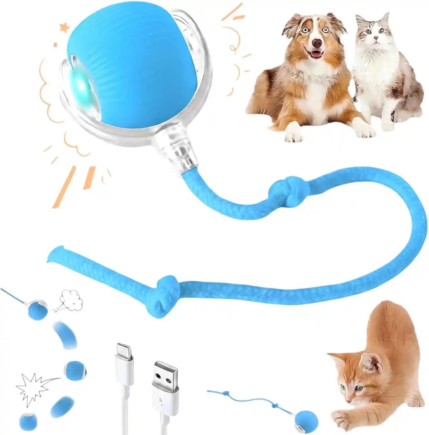 purrmitive-2026-durable-interactive-cat-toys-for-indoor-cats-dog-toys-ball-rolling-pet-ball-smart-automatic-cat-chase-balls-toy-interactive-dog-toys-speedy-tail-kitten-cat-toys-interactive-red