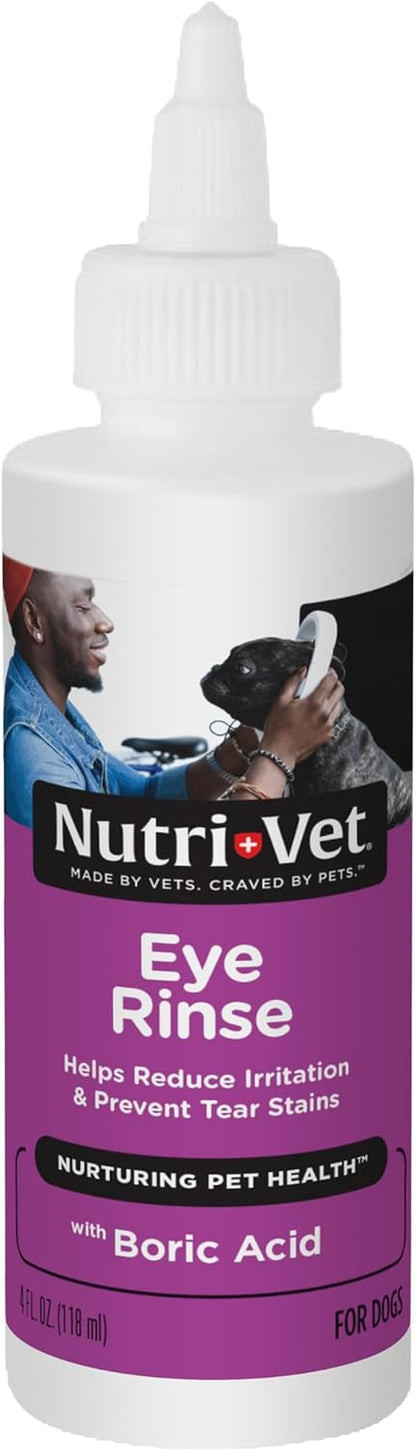 Nutri-Vet Dog Eye Wash, Tear Stain Remover for Dogs, Pet Eye Rinse, 4Oz | Eye Wash for Dogs, Dog Eye Cleaner, Tear Stains, Pet Safe Formula, Gentle Cleansing, Daily Care, Routine Cleaning1