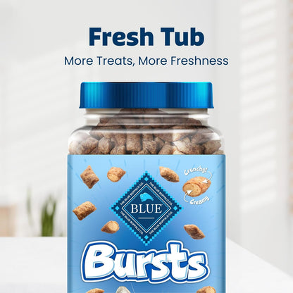 Blue Buffalo Bursts Paw-Lickin' Chicken Crunchy & Creamy Cat Treats, Great for Training, Made with Real Chicken Natural Cat Treats Enhanced with Vitamins, Minerals & Other Nutrients, Tub 12 Oz.4