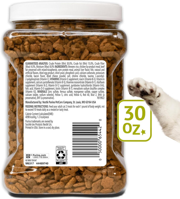 Purina Friskies Party Mix Morning Munch Crunch Egg, Bacon and Cheese Flavors Cat Treats - 30 Oz Canister10