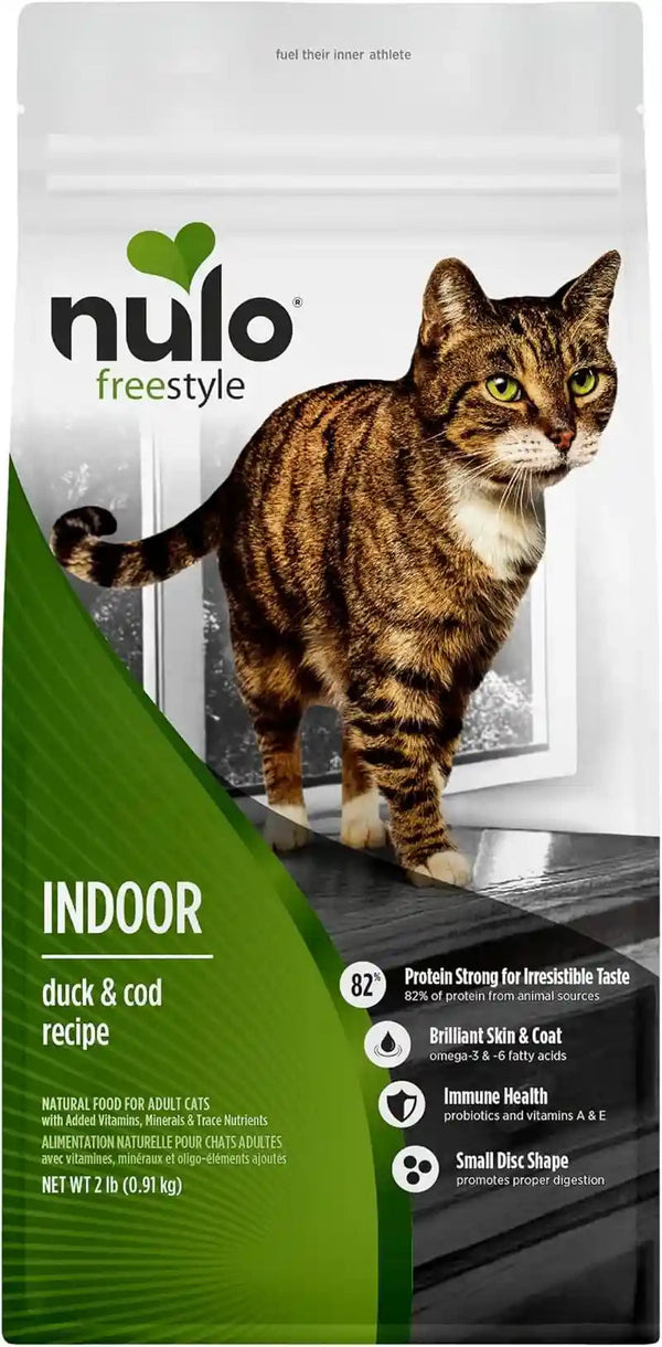 Nulo Freestyle Dry Cat Food Indoor - Duck & Cod, High Protein Grain-Free Dry Cat Food, Natural Kibble with Probiotics and Omegas Fatty Acids, 4Lb Bag12