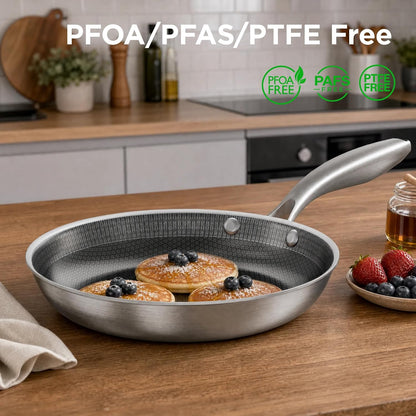 8 Inch Frying Pan, Omelette Pan Nonstick, Small Egg Frying Pan | Non Toxic,Induction Compatible, Fast& Even Heating, Oven & Dishwasher Safe, Metal Utensil Safe,Perfect for Eggs and Omelets4