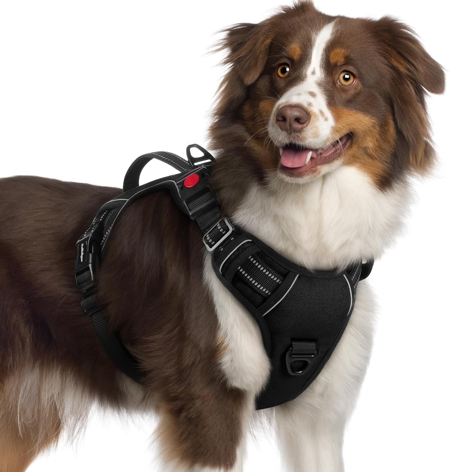 rabbitgoo-large-dog-harness-easy-wear-with-3-buckles-and-lift-handle-no-pull-with-front-clip-for-walking-adjustable-soft-padded-reflective-easy-control-pink-large