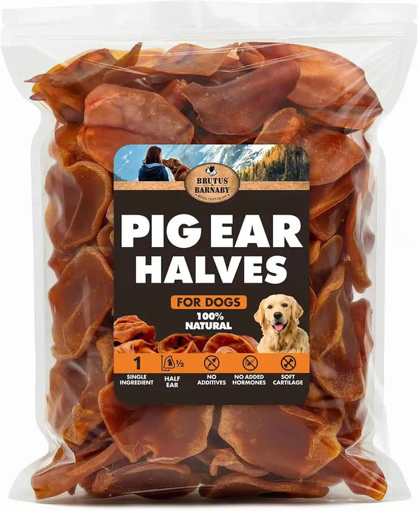 BRUTUS & BARNABY Whole Pig Ears for Dogs, 12 Ct. – All-Natural Single Ingredient Dog Chews, Slow Cooked & Fully Digestible Rawhide Alternative11