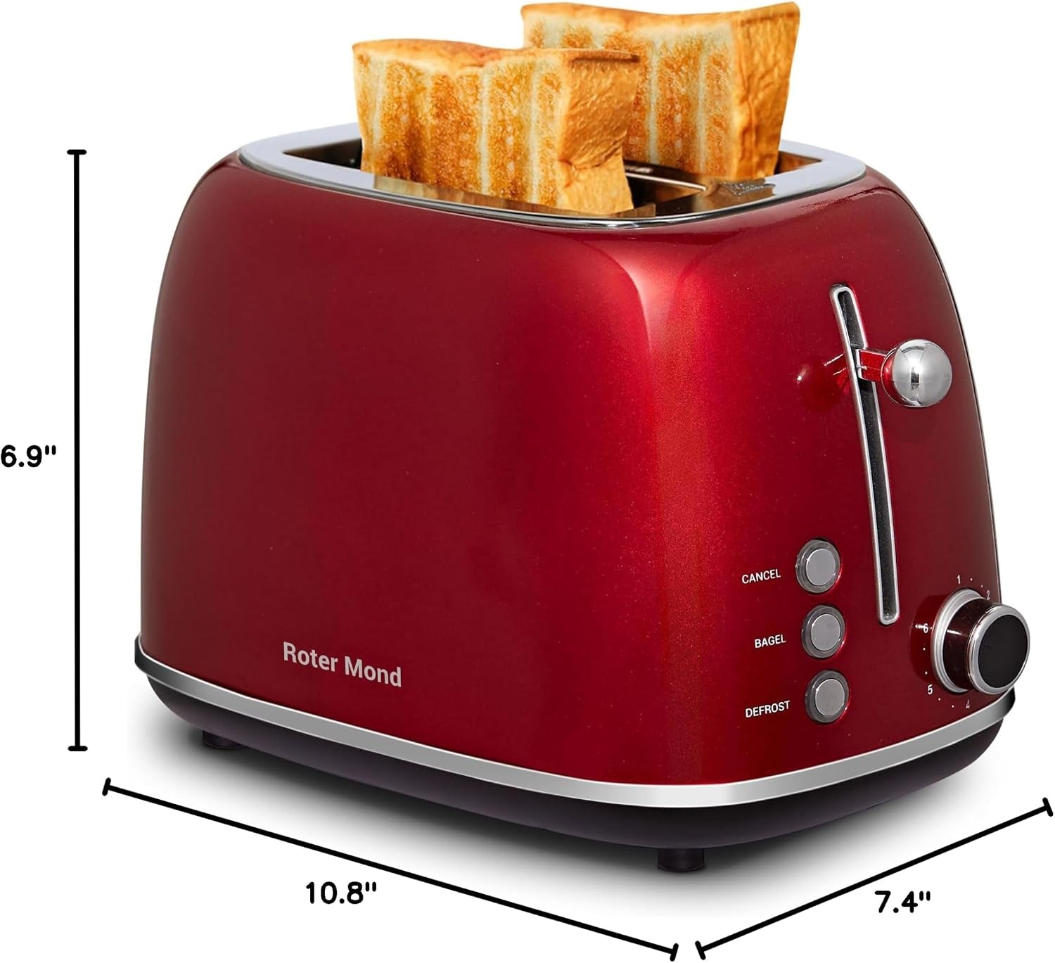 2-slice-toaster-retro-stainless-steel-with-bagel-cancel-and-defrost-functions-6-bread-shade-settings-extra-wide-slots-and-removable-crumb-tray-red