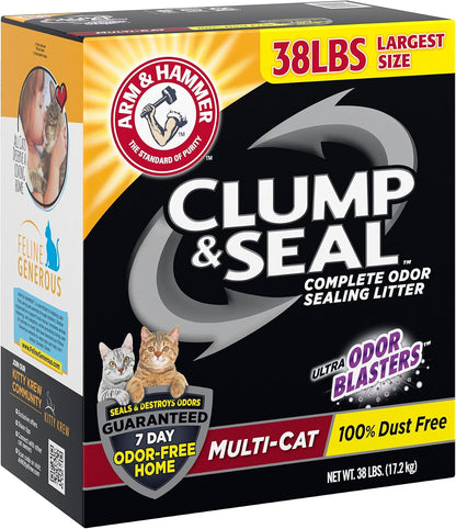 Arm & Hammer Clump & Seal Litter, Multi-Cat Litter 38 Lb.15