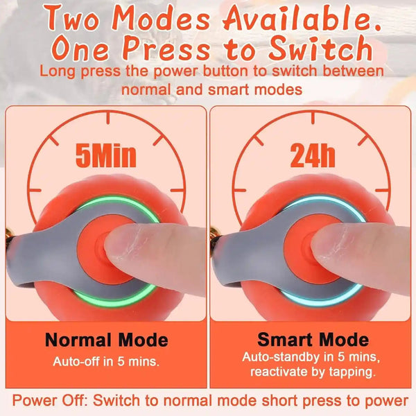 BABORUI 2Pack Interactive Cat Toy Ball - Automatic Interactive Cat Toys for Indoor Cats with 3 Tails, 2 Speeds Rechargeable Enrichment for Small/Medium/Large to Keep Them Busy3