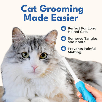 Grooming Comb for Long & Curly Hair in Dogs & Cats - Top Pet Detangler Brush - Removes & Prevents Matted Fur - Perfect for Goldendoodle, Poodle Mixes, and Cat Undercoat5