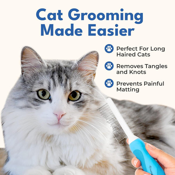 Grooming Comb for Long & Curly Hair in Dogs & Cats - Top Pet Detangler Brush - Removes & Prevents Matted Fur - Perfect for Goldendoodle, Poodle Mixes, and Cat Undercoat5