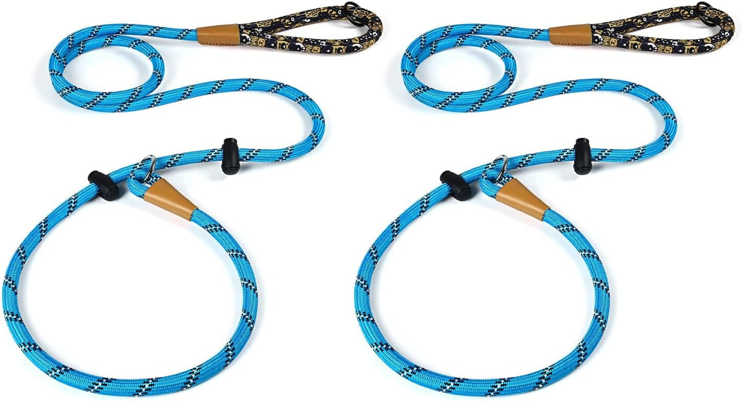 lynxking-slip-lead-dog-leash-reflective-heavy-duty-comfortable-strong-rope-for-large-medium-small-dogs-no-pull-pet-training-light-green-large-1-2in-x-6ft-slip-lead