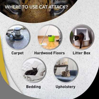 Odorcide Cat Attack Concentrate Odor Eliminator - Cat Urine Remover for Carpet & Upholstery - Litter Box Odor Eliminator - 16 Oz3