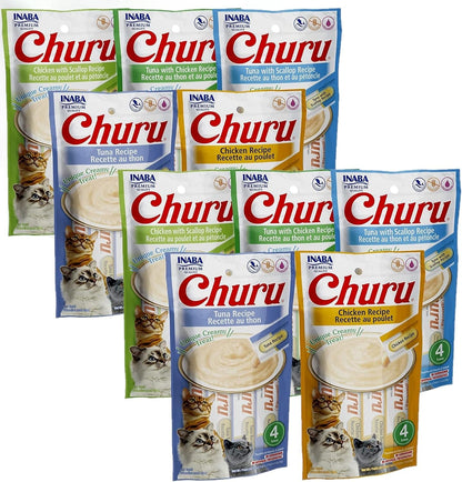 INABA Churu Lickable Creamy Purée Cat Treats 5 Flavor Variety Pack of 20 Tubes7