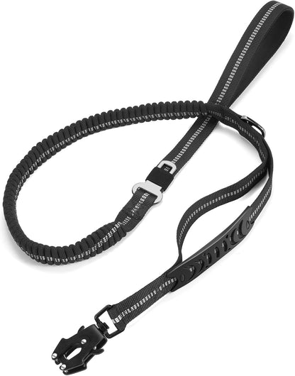 TINMARDA Heavy Duty Dog Leash with 2 Padded Handles & Advanced Easy Metal Clip, 4-6FT Shock Absorbing No Pull Dog Leashes for Medium Large Dogs That Pull (Army Green)8
