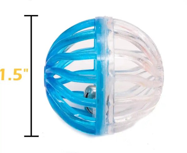 Fashion'S Talk 12PCS Value Pack Plastic Ball Cat Toys Lattice Balls with Bell Jingle Kitten Toy,Gift Box 1.5" 6 Styles2