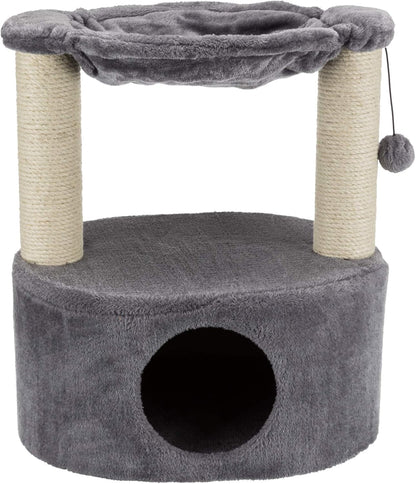 TRIXIE Baza Senior Cat Tree with Hammock and Steps | Scratching Posts | Cat Playground | Gray Medium7