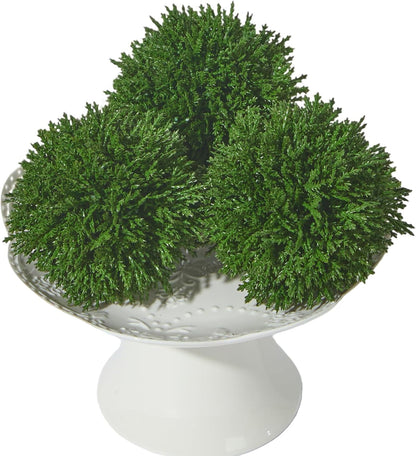 4 Inch Decorative Balls, Real Touch Cedar Topiary Ball Faux Greenery Boxwood Balls for Centerpiece Bowls Farmhouse Home Decor 3 Pcs1