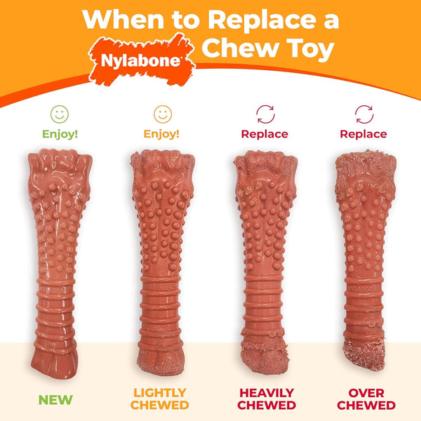 Nylabone Power Chew Easy Hold Bone Dog Chew Toy, Bacon Flavor, Large | Teeth-Cleaning Textures, Easy to Hold, Durable Dog Toy for Aggressive Chewers up to 50 Lbs, Discourages Destructive Chewing9