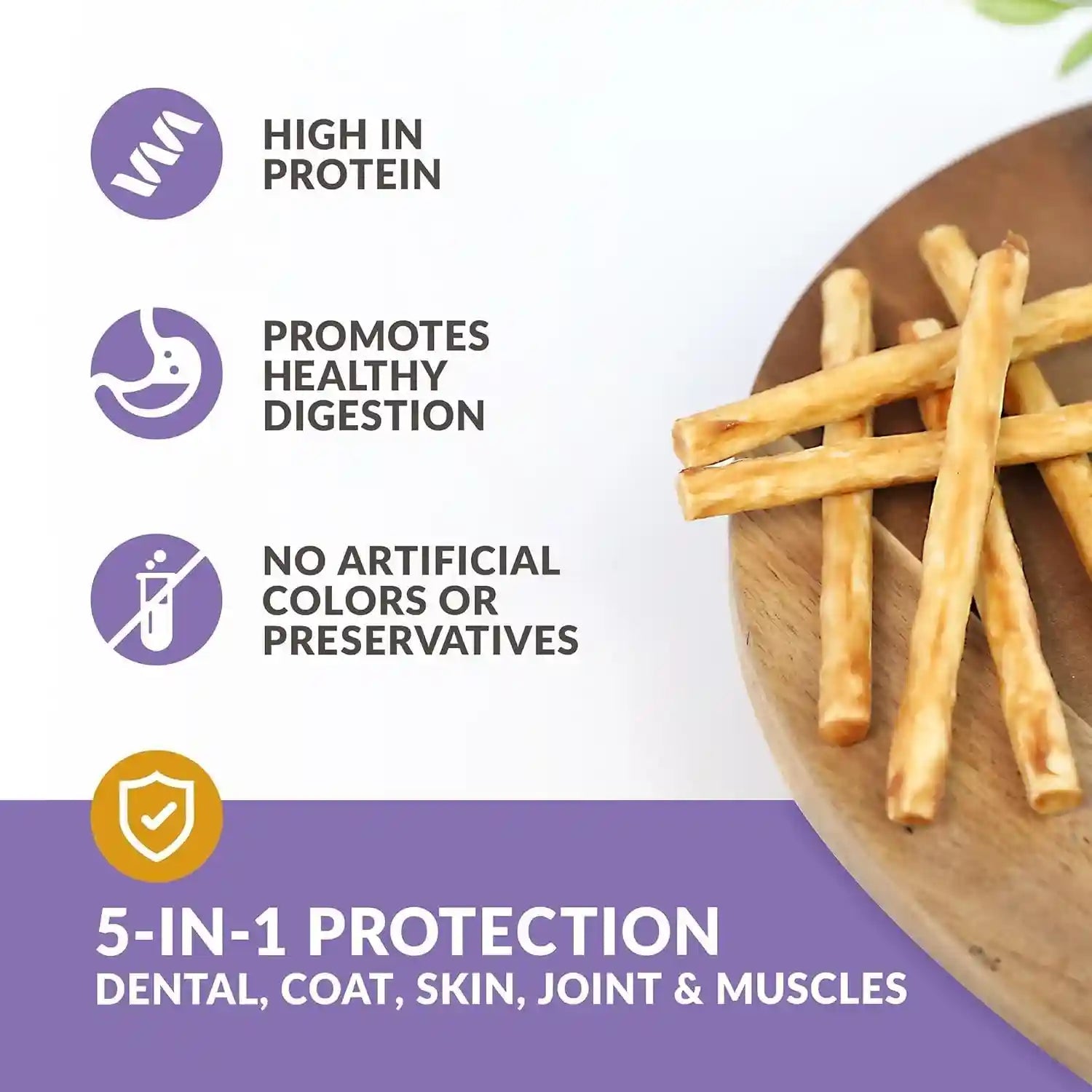 wild-eats-real-duck-collagen-bully-sticks-for-dogs-25-pack-rawhide-free-no-hide-chew-treat-made-without-grain-5-inch-size-high-protein-satisfies-natural-gnawing-urges-suits-all-breeds