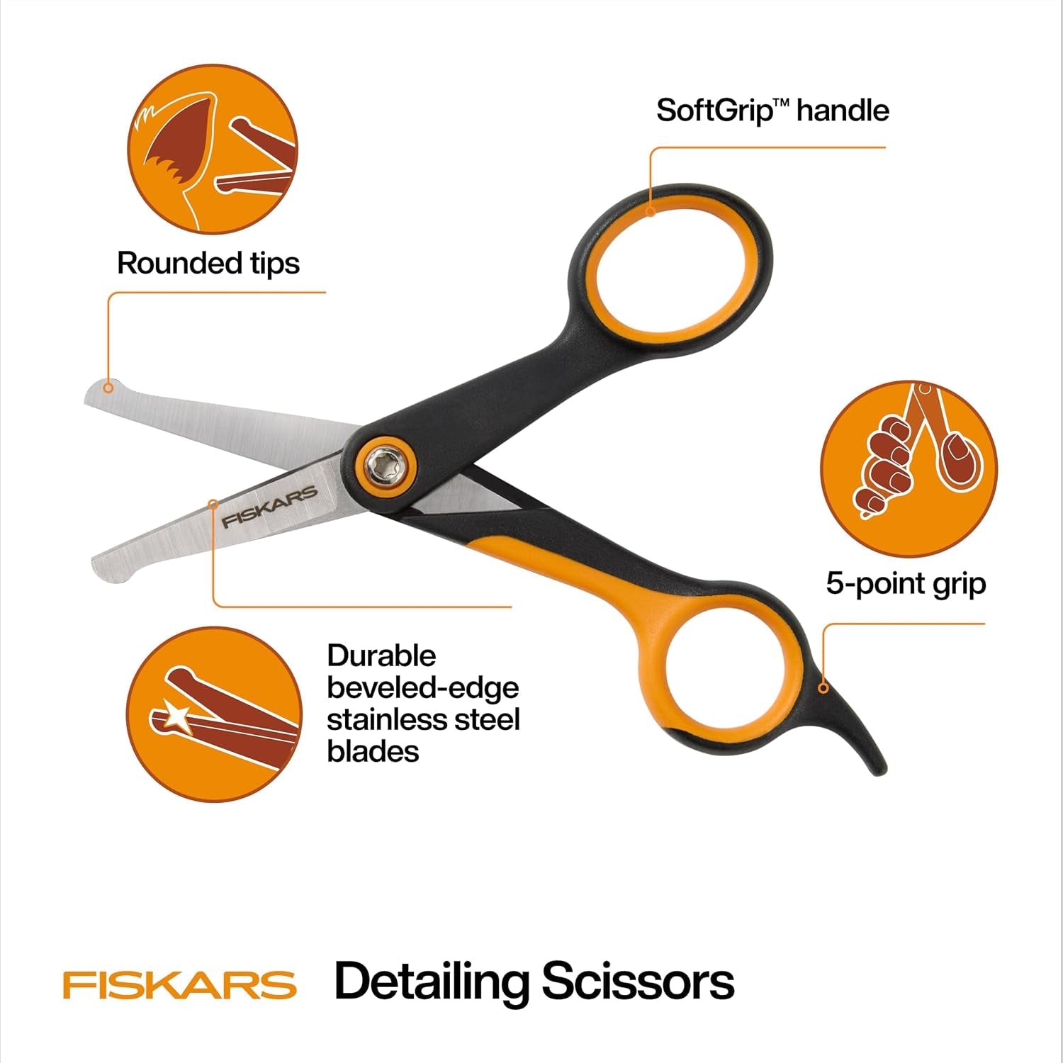 fiskars-pet-grooming-detailing-scissors-for-dogs-cats-5-5-orange-black-detailing-scissors-with-rounded-tips-softgrip-handle-cat-and-dog-supplies