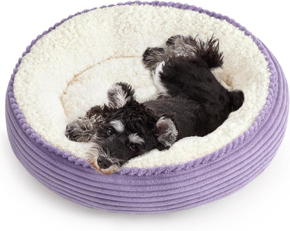 Love'S Cabin round Donut Cat and Dog Cushion Bed, 20In Bed for Cats or Small Dogs, Anti-Slip & Water-Resistant Bottom, Super Soft Durable Fabric Pet Beds, Washable Luxury Cat & Dog Bed Gray19