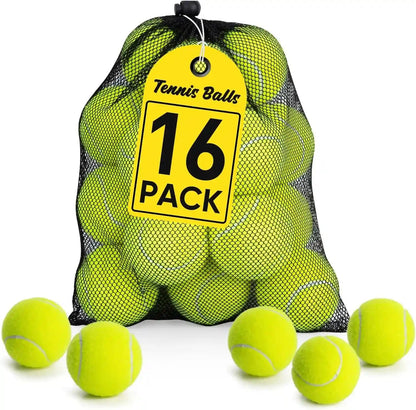 Treeroot 16/30/40/60/80 Pcs Tennis Balls, High Elasticity Tennis Balls Bulk, Comes with a Portable Mesh Bag, Tennis Ball for Dogs, Suitable for Beginner Training Ball, Durable & Bounce14