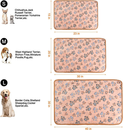 MIWOPET 3 Pack Cat and Dog Blanket Soft & Warm Fleece Flannel Sleep Mat, Great Pet Throw for Puppy, Kitten,Cats,Small Dogs (Small 23" X 15")3