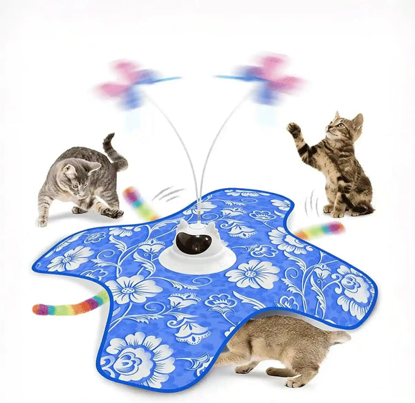 Interactive Cat Toy for Indoor Cats, Rechargeable 3-In-1 Hide & Seek Toy | Touch Activated, Spinning Butterfly, Plush Tail, Ultra Quiet, Rechargeable, Non Slip Base, Self Play for Adult Cats & Kittens10