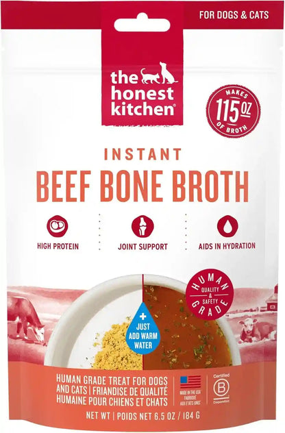 The Honest Kitchen Human Grade Daily Boosts Instant Beef Bone Broth with Turmeric for Dogs 3.6 Ounces9