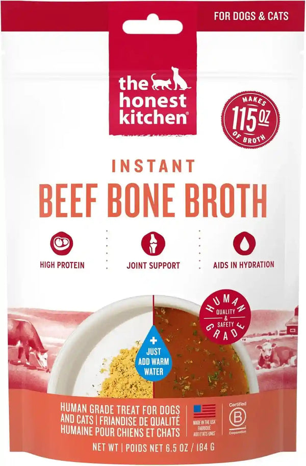 The Honest Kitchen Human Grade Daily Boosts Instant Beef Bone Broth with Turmeric for Dogs 3.6 Ounces9