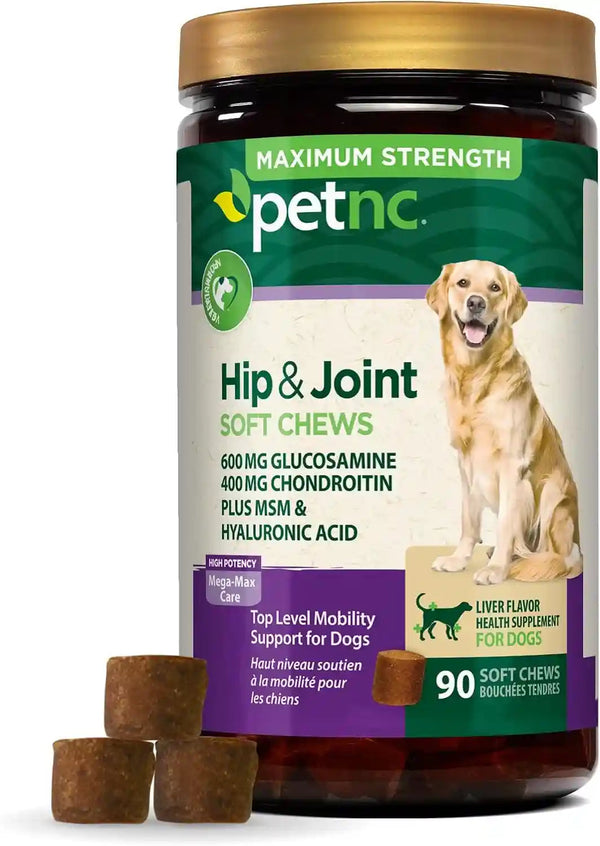 Petnc Natural Care Hip and Joint Soft Chews for Dogs, 90 Count - 27591 | Glucosamine Chondroitin MSM Dog Chews with Hyaluronic Acid, Liver Flavored Bone & Joint Support Supplement, for All Breeds17