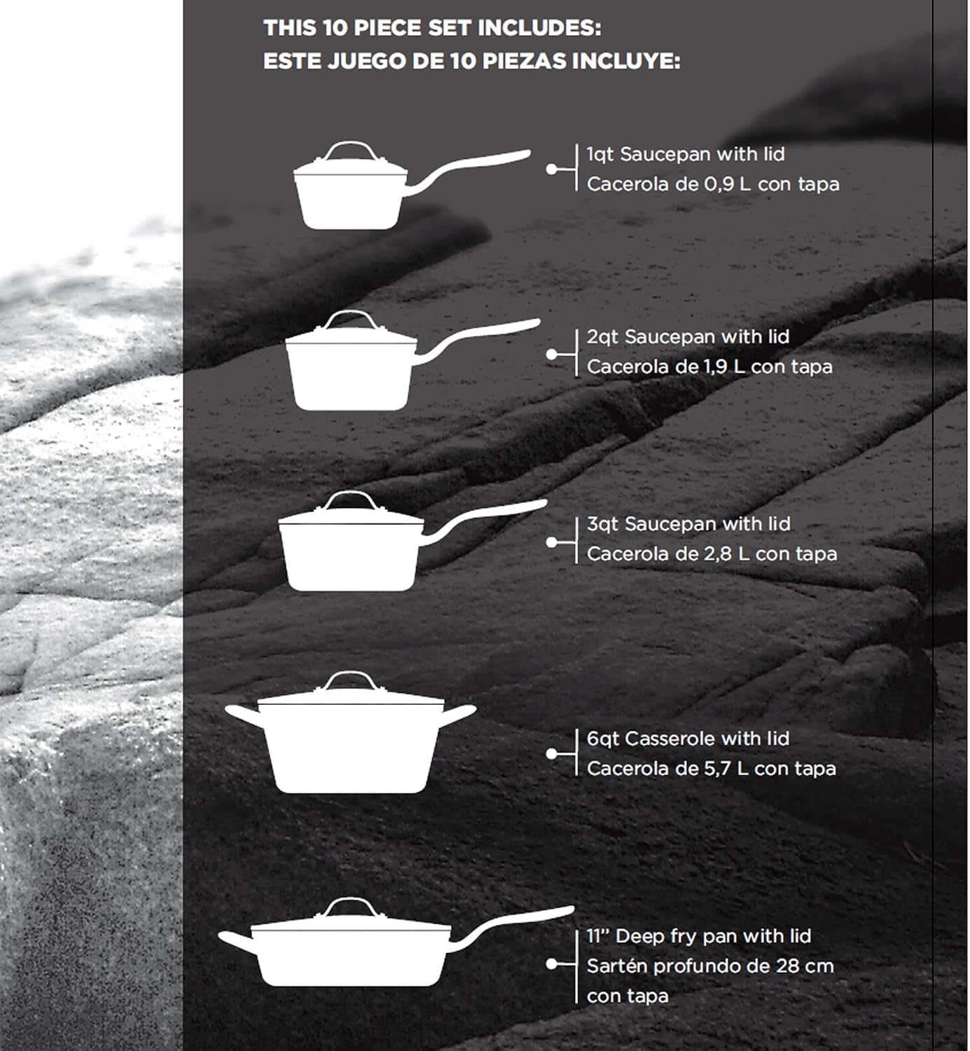 the-rock-10pc-non-stick-cookware-set-forged-aluminum-black-non-stick-saucepans-fry-pan-rock-tec-surface-oven-safe-even-heating-everyday-cookware-set